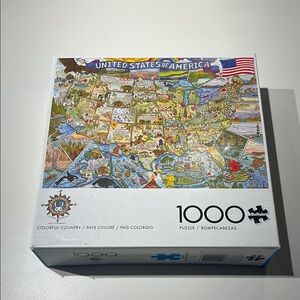 Buffalo David Bitton Vibrant USA Map Puzzle 1000 Pieces